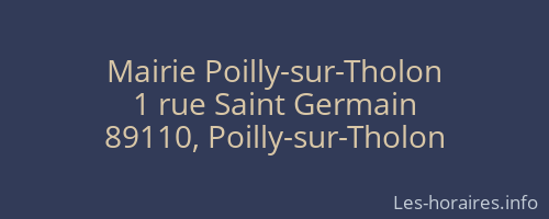 Mairie Poilly-sur-Tholon