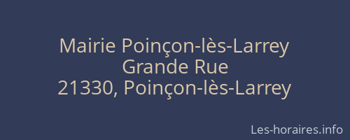 Mairie Poinçon-lès-Larrey