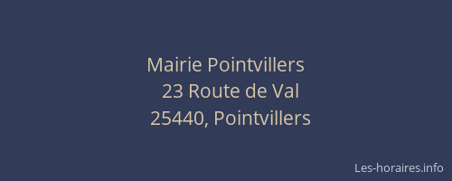 Mairie Pointvillers