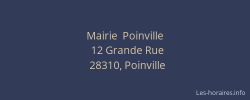 Mairie  Poinville