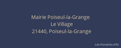 Mairie Poiseul-la-Grange