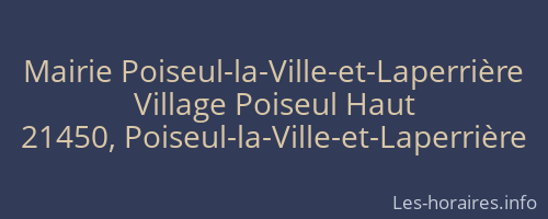 Mairie Poiseul-la-Ville-et-Laperrière