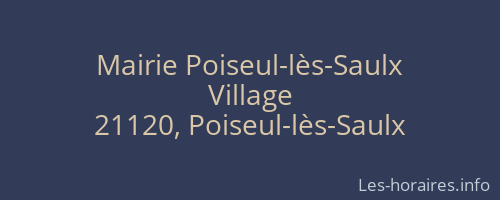 Mairie Poiseul-lès-Saulx