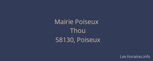 Mairie Poiseux
