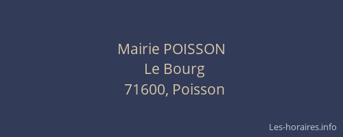 Mairie POISSON