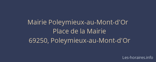 Mairie Poleymieux-au-Mont-d'Or