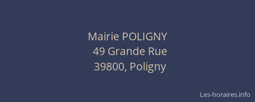 Mairie POLIGNY