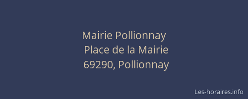 Mairie Pollionnay