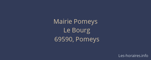 Mairie Pomeys