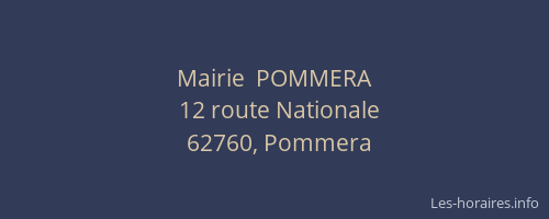 Mairie  POMMERA