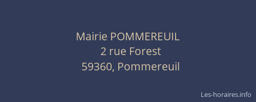 Mairie POMMEREUIL