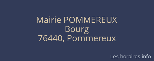 Mairie POMMEREUX