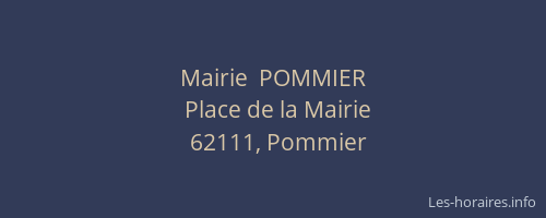 Mairie  POMMIER