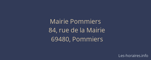 Mairie Pommiers
