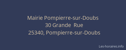 Mairie Pompierre-sur-Doubs