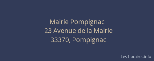 Mairie Pompignac