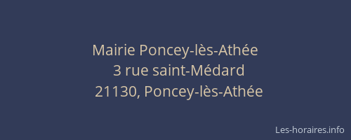 Mairie Poncey-lès-Athée