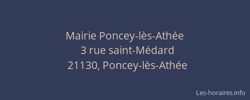 Mairie Poncey-l&egrave;s-Ath&eacute;e