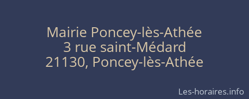 Mairie Poncey-lès-Athée