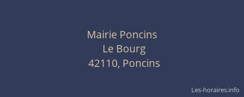 Mairie Poncins