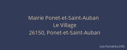 Mairie Ponet-et-Saint-Auban