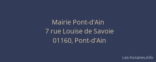 Mairie Pont-d'Ain
