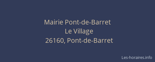 Mairie Pont-de-Barret
