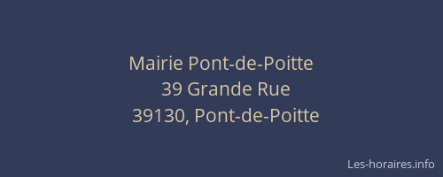 Mairie Pont-de-Poitte