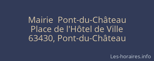 Mairie  Pont-du-Château