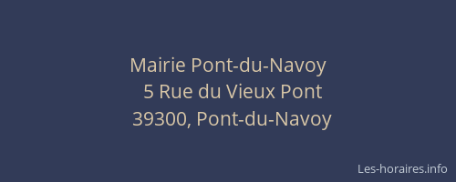 Mairie Pont-du-Navoy