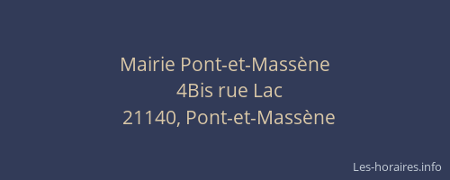 Mairie Pont-et-Mass&egrave;ne