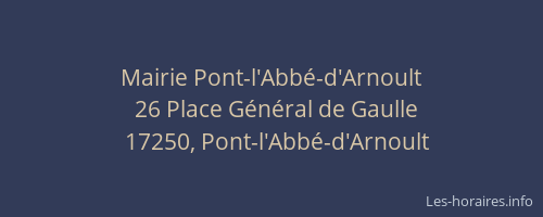 Mairie Pont-l'Abb&eacute;-d'Arnoult