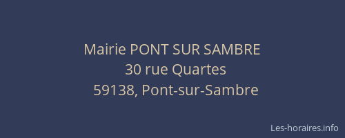 Mairie PONT SUR SAMBRE