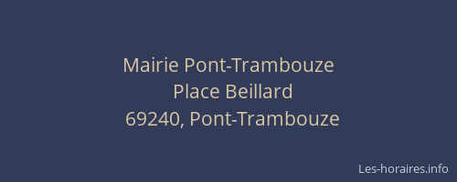 Mairie Pont-Trambouze