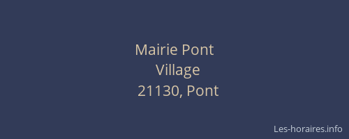 Mairie Pont