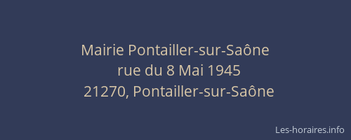 Mairie Pontailler-sur-Sa&ocirc;ne