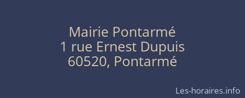 Mairie Pontarmé