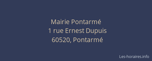 Mairie Pontarm&eacute;