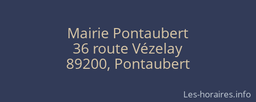 Mairie Pontaubert
