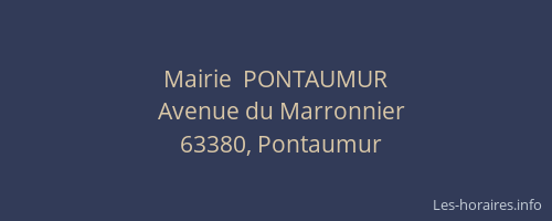 Mairie  PONTAUMUR