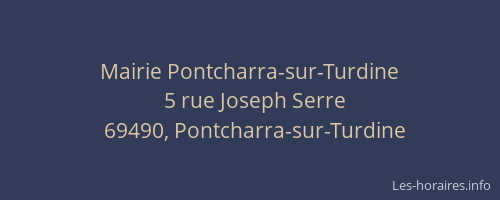 Mairie Pontcharra-sur-Turdine