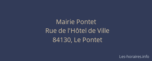 Mairie Pontet