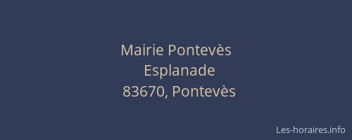 Mairie Pontevès