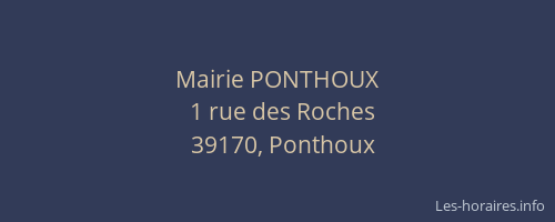 Mairie PONTHOUX