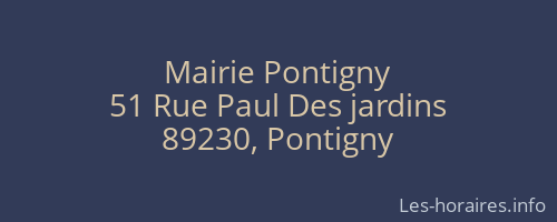 Mairie Pontigny