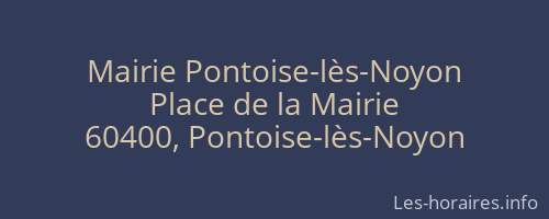 Mairie Pontoise-lès-Noyon