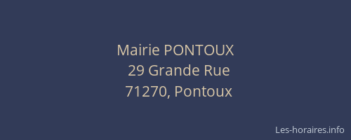 Mairie PONTOUX