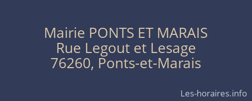 Mairie PONTS ET MARAIS