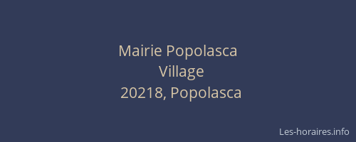 Mairie Popolasca