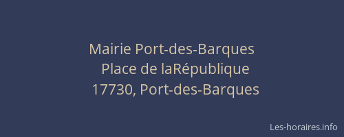 Mairie Port-des-Barques